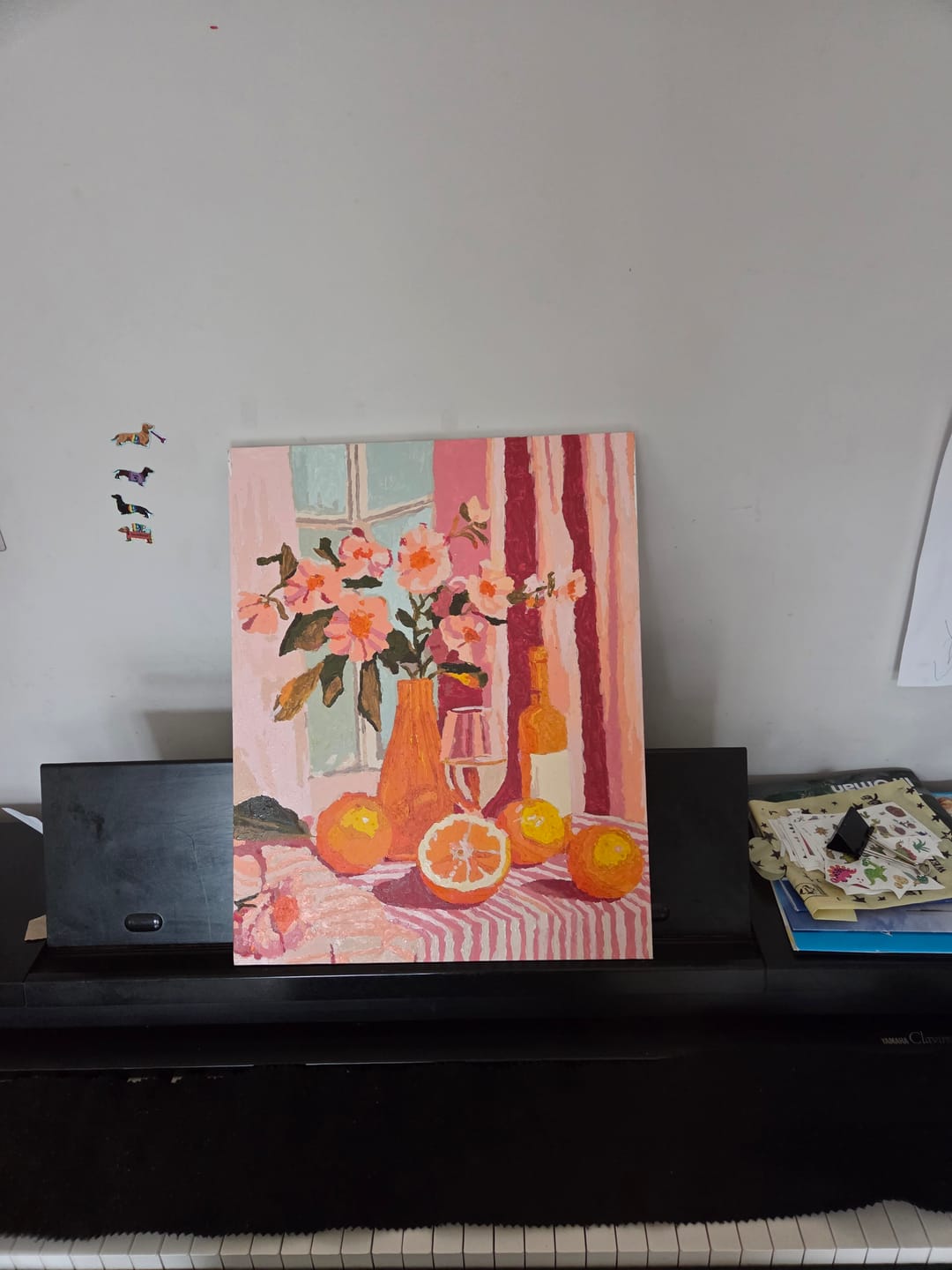 Customer photo review of Orange Wine and Flowers | Paint by Numbers