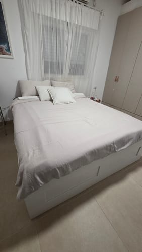 Customer photo review of סט מצעי במבוק - Ivory