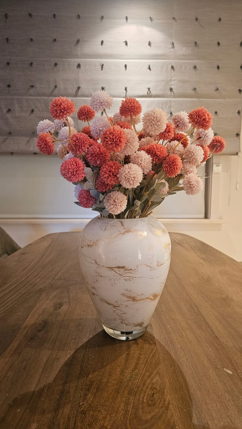 Customer photo review of Zijden Kiku Bloemen - Crème