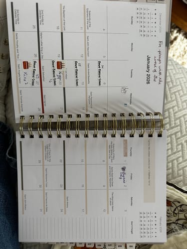 Customer photo review of *PRE-ORDER* 2026 Calendar Year Catholic Liturgical Planner // Mini Layout
