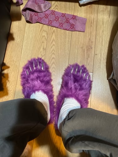 Customer photo review of Bravest Studios Bear Claw Mule Purple