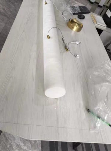 Customer photo review of Akolia Rivage Tube Round Linear Natural Marble Wall/Chandelier