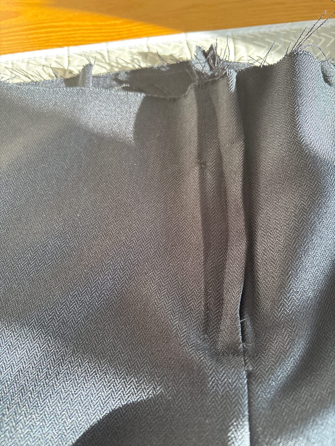 Customer photo review of Muted Herringbone Suiting Fabric
