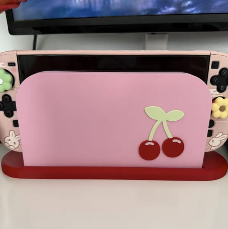 Customer photo review of Cherry Dock Cover for Nintendo Switch 2 – Original Faceplate Design