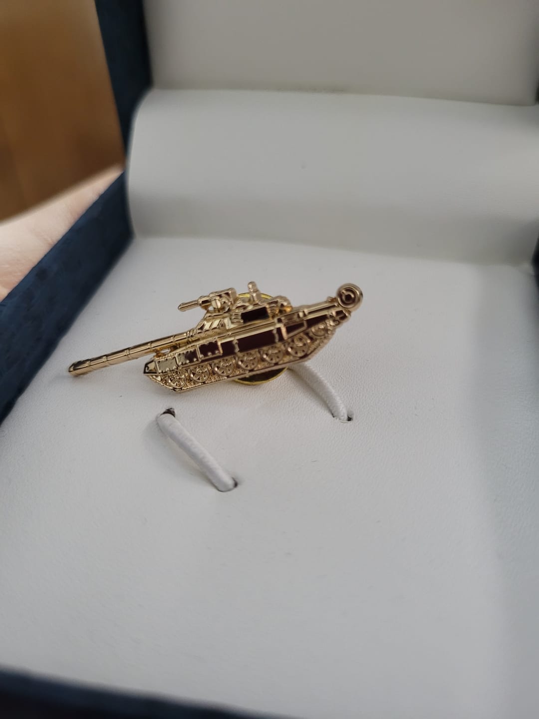 Customer photo review of T-90 Battle Tank Lapel Pin & Tie Tack