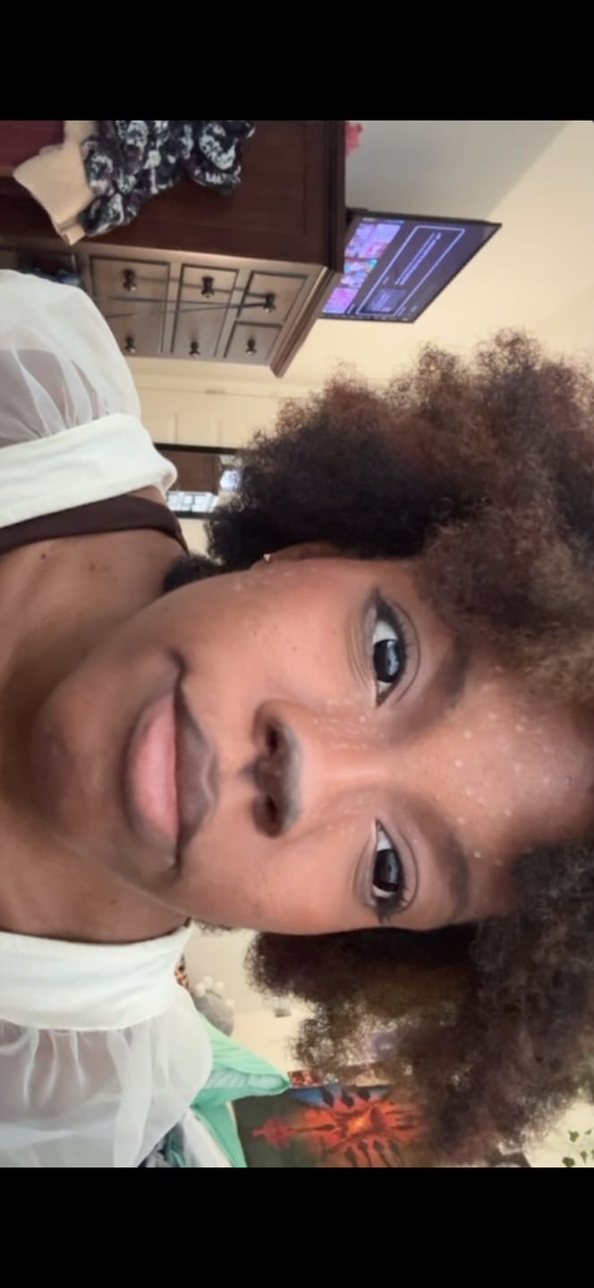 Customer photo review of Halloween black block Prescription Colored Contact Lenses