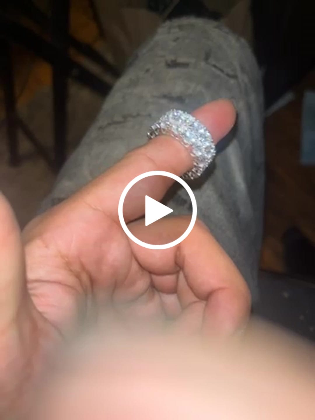 Customer video review of Moissanite Double Row Ring - 925 Silver - D Colour - VVS1