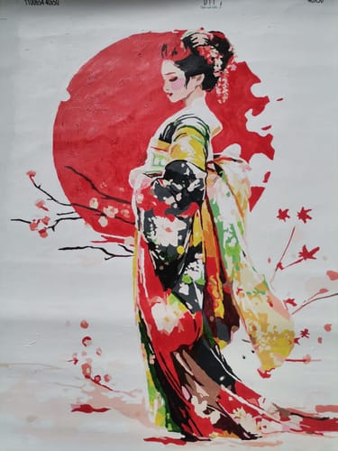 Customer photo review of Malen nach Zahlen - Elegante Frau im Restaurant