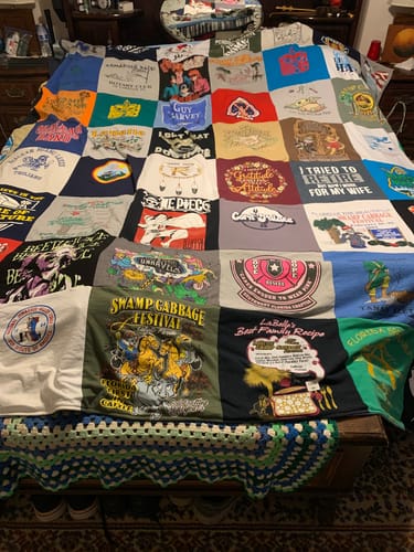 Customer photo review of Classic T-Shirt Blanket