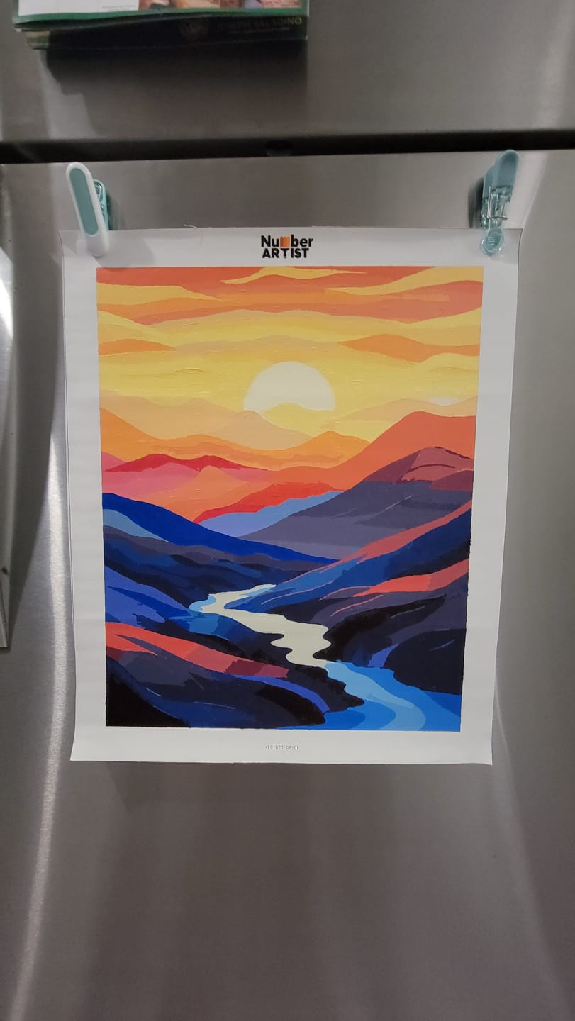 Customer photo review of Crimson Sky Mountains