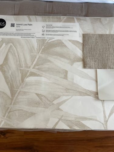 Customer photo review of Island Luxe Palm Wallpaper in Sand