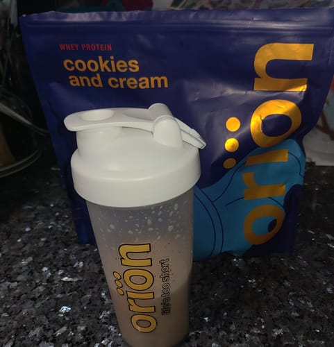 Customer photo review of Cookies and Cream Whey Isolate