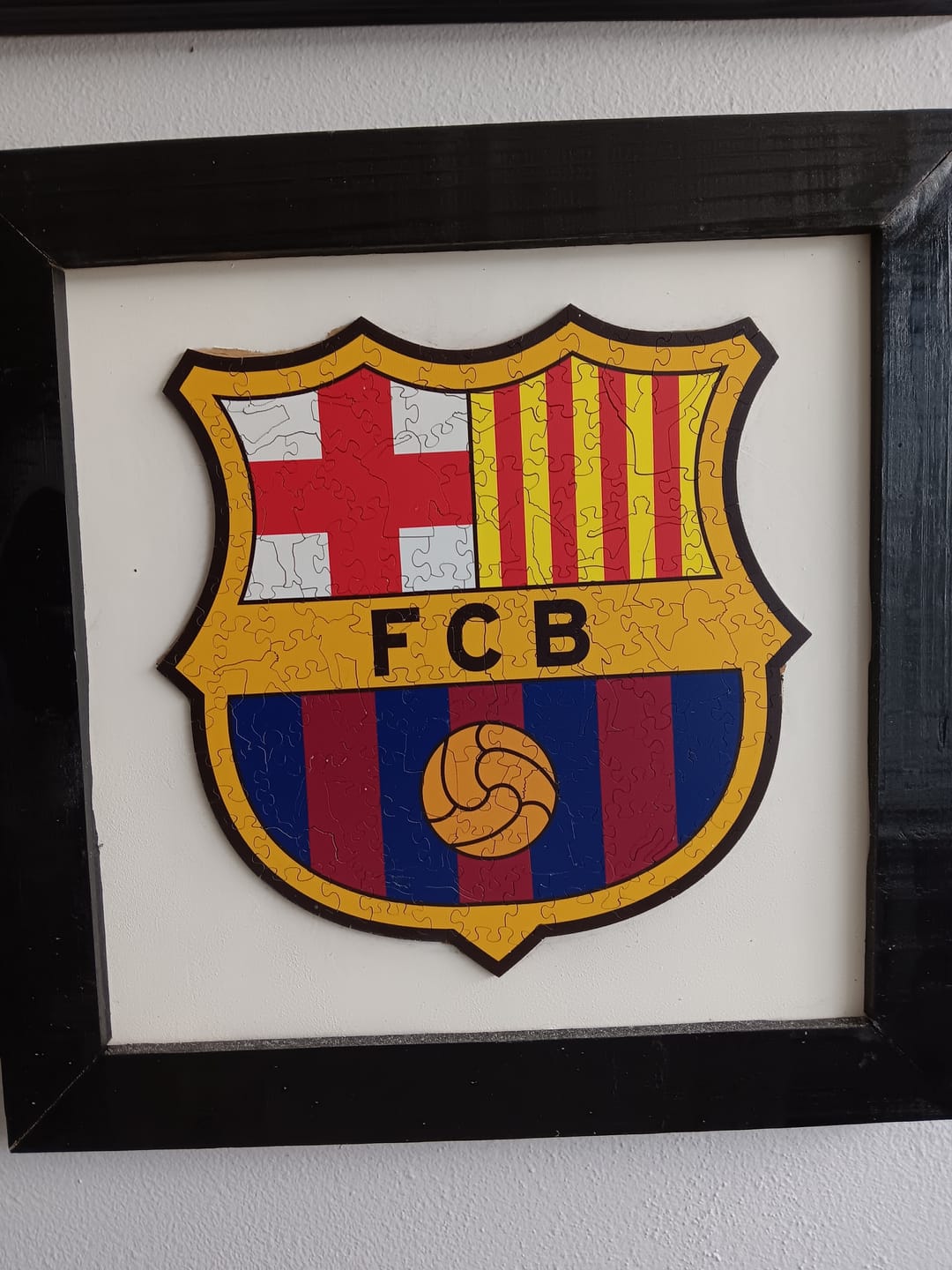 Customer photo review of FC Barcelona® Logo - Wooden Puzzle