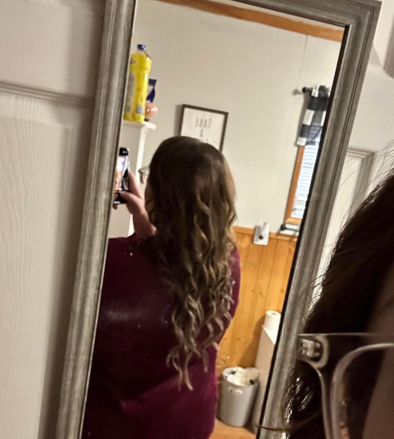 Customer photo review of 3x5 Inches Virgin Human Hair Toppers Mono Base Darkest Brown #2