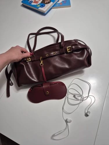 Customer photo review of Irma Shoulder Bag with Glasses Case