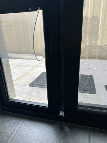 Customer photo review of Patio Pet Door Insert