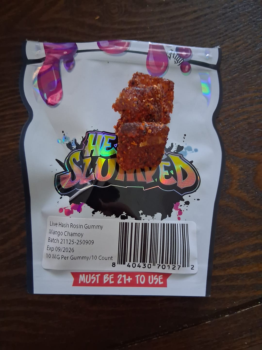 Customer photo review of Live Hash Rosin Chamoy Gummies