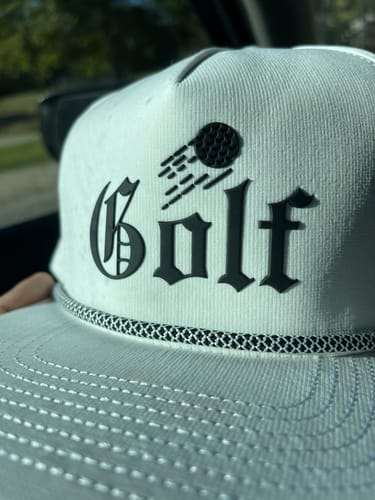 Customer photo review of Golf Hat - White