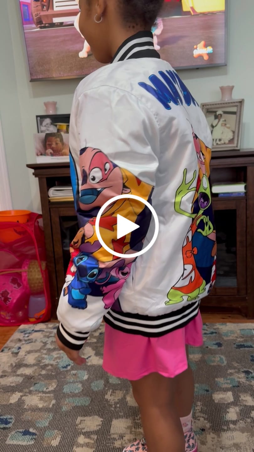 Customer video review of Kids Stitch Bomber
