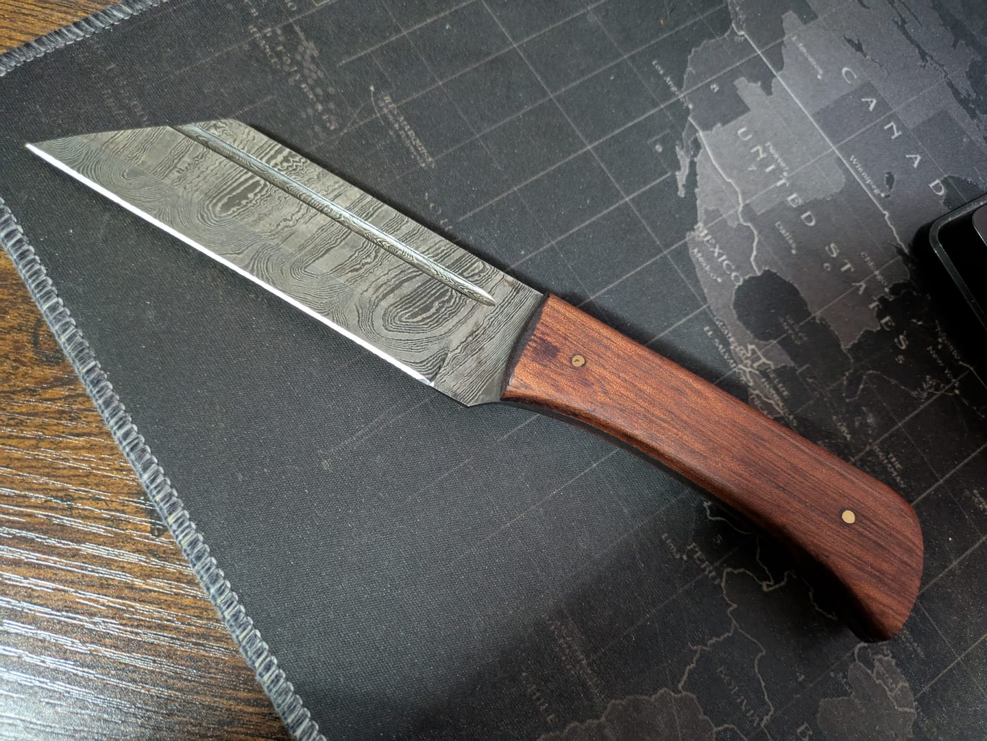 Customer photo review of Mystery Damascus Knife