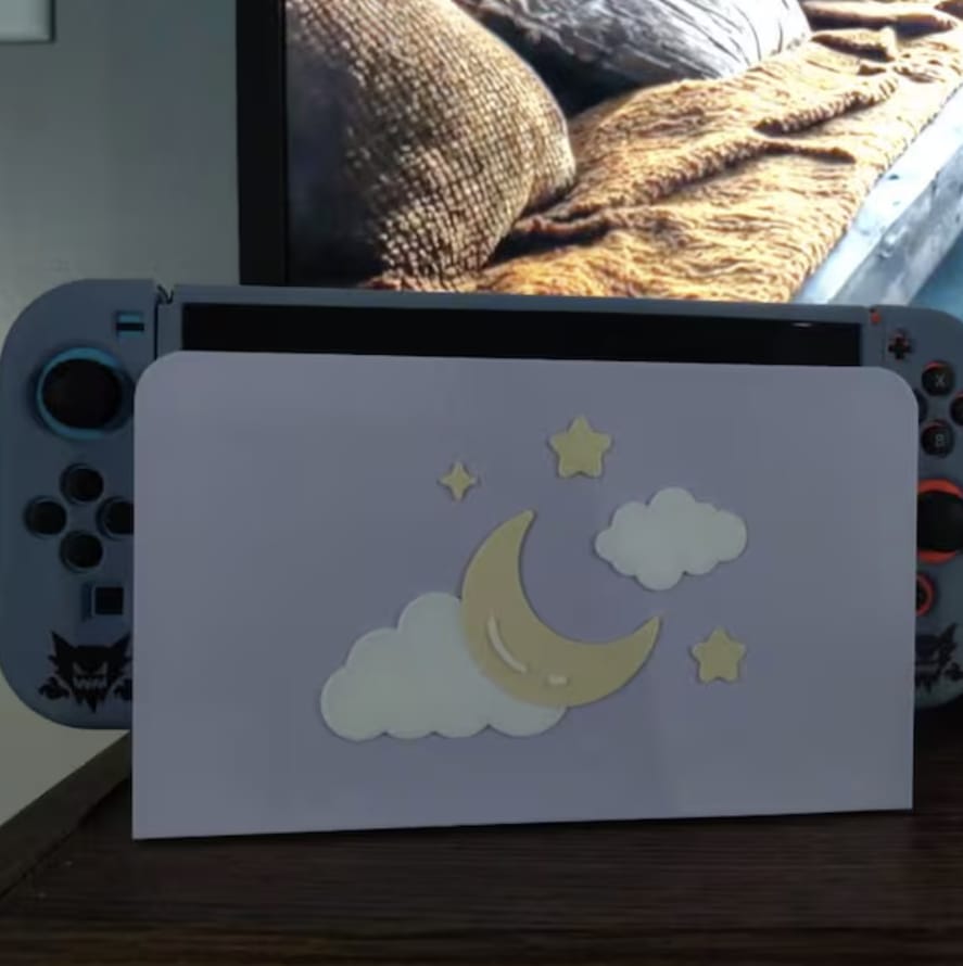 Customer photo review of Dreamy Dock Cover for Nintendo Switch 2 – Original Faceplate Design