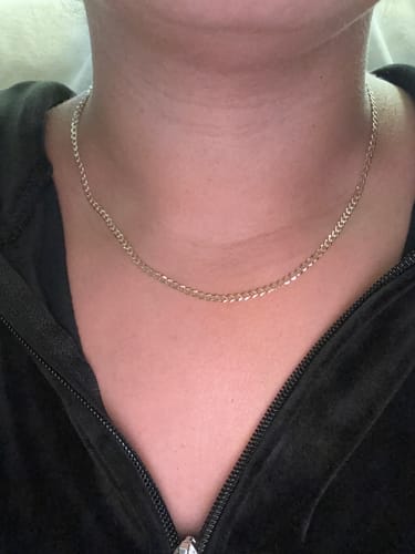 Customer photo review of *NEW* 14K Cross Pendant With Solid Cuban Chain JTJ™