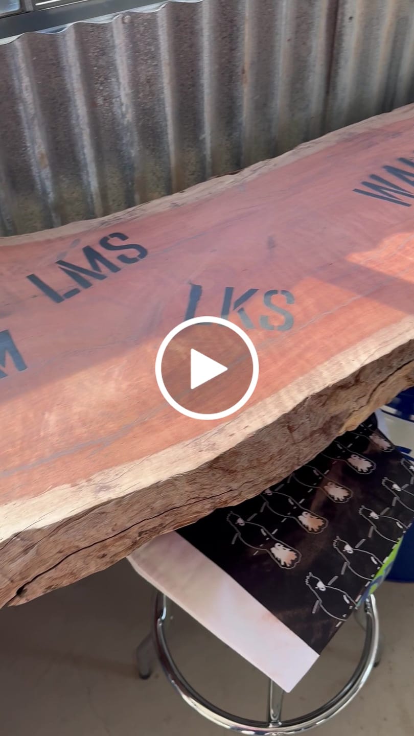 Customer video review of Property Name Wool Bale Stencil