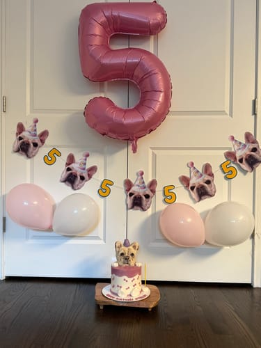 Customer photo review of Personalized Dog Party Pack