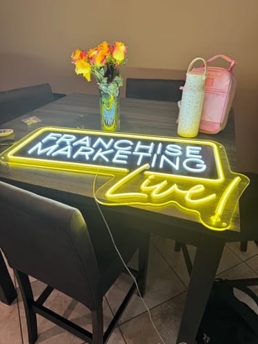 Customer photo review of FRANCHISE MARKETING Live! - Premium Neon Artwork