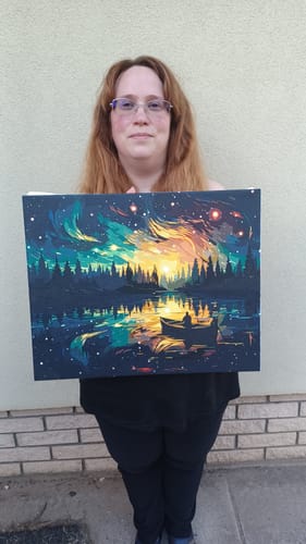 Customer photo review of Abstract Rowboat Sky