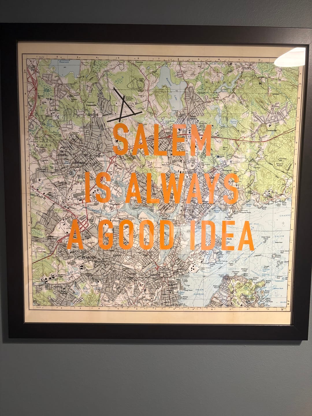 Customer photo review of Custom Pop Art Map Print (Any Location)