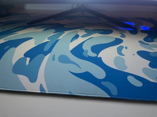Customer photo review of Icy Cyan Swirl Mousepad