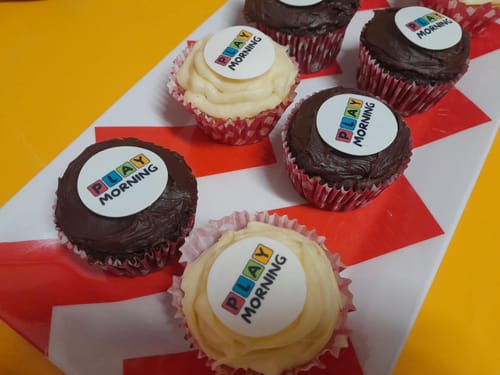 Customer photo review of 30 x 3.8 cm Small Cupcake Custom Edible Icing Images