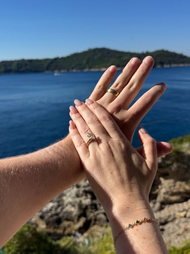 Customer photo review of custom birthstone bracelet