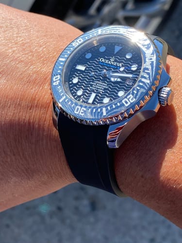 Customer photo review of Oceaneva 6000m Deep Marine Explorer VI Grade 5 Titanium Automatic Watch Damascus Dial