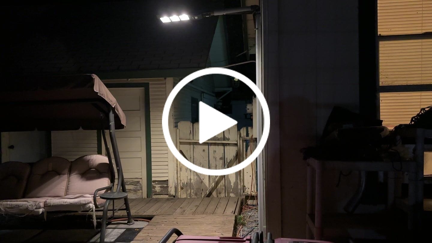 Customer video review of 90W 120W Solar street LED lights -warm white/ white