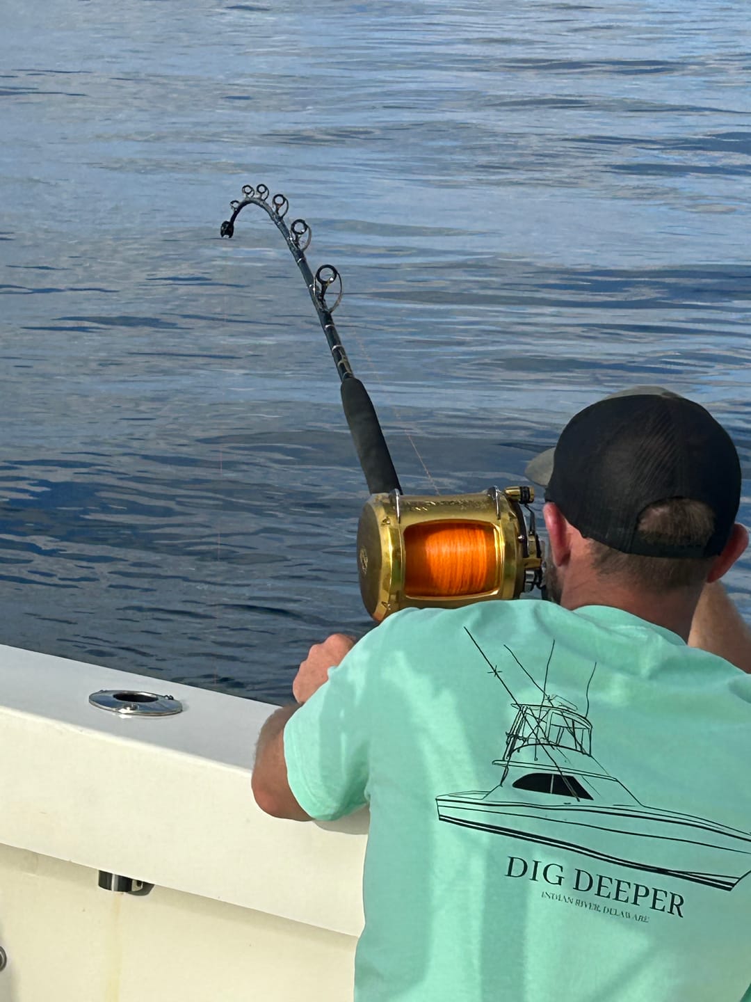 Customer photo review of Custom Boat T-Shirts - With Front Pocket