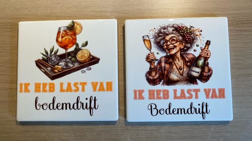 Customer photo review of Keramisch Onderzetter Vierkant 9,4x9,4cm voor sublimatie