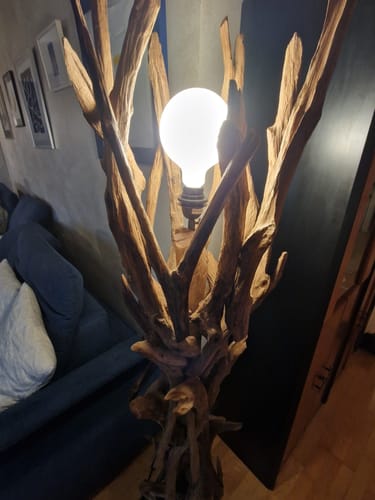 Customer photo review of Treibholz Stehlampe VILLA Lampenschirm Natur