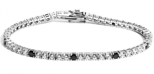 Customer photo review of Bracciale Tennis zirconi Bianchi e Neri 3mm