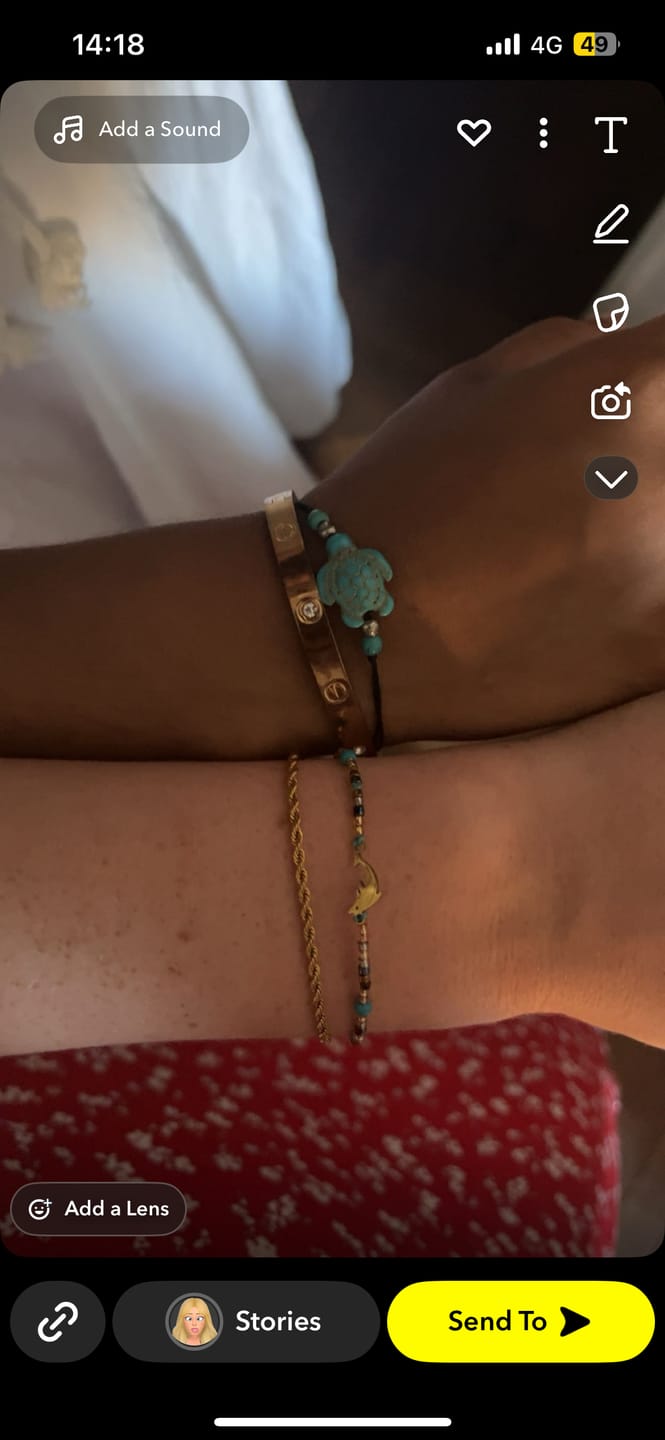 Customer photo review of Rope Chain Bracelet in Gold
