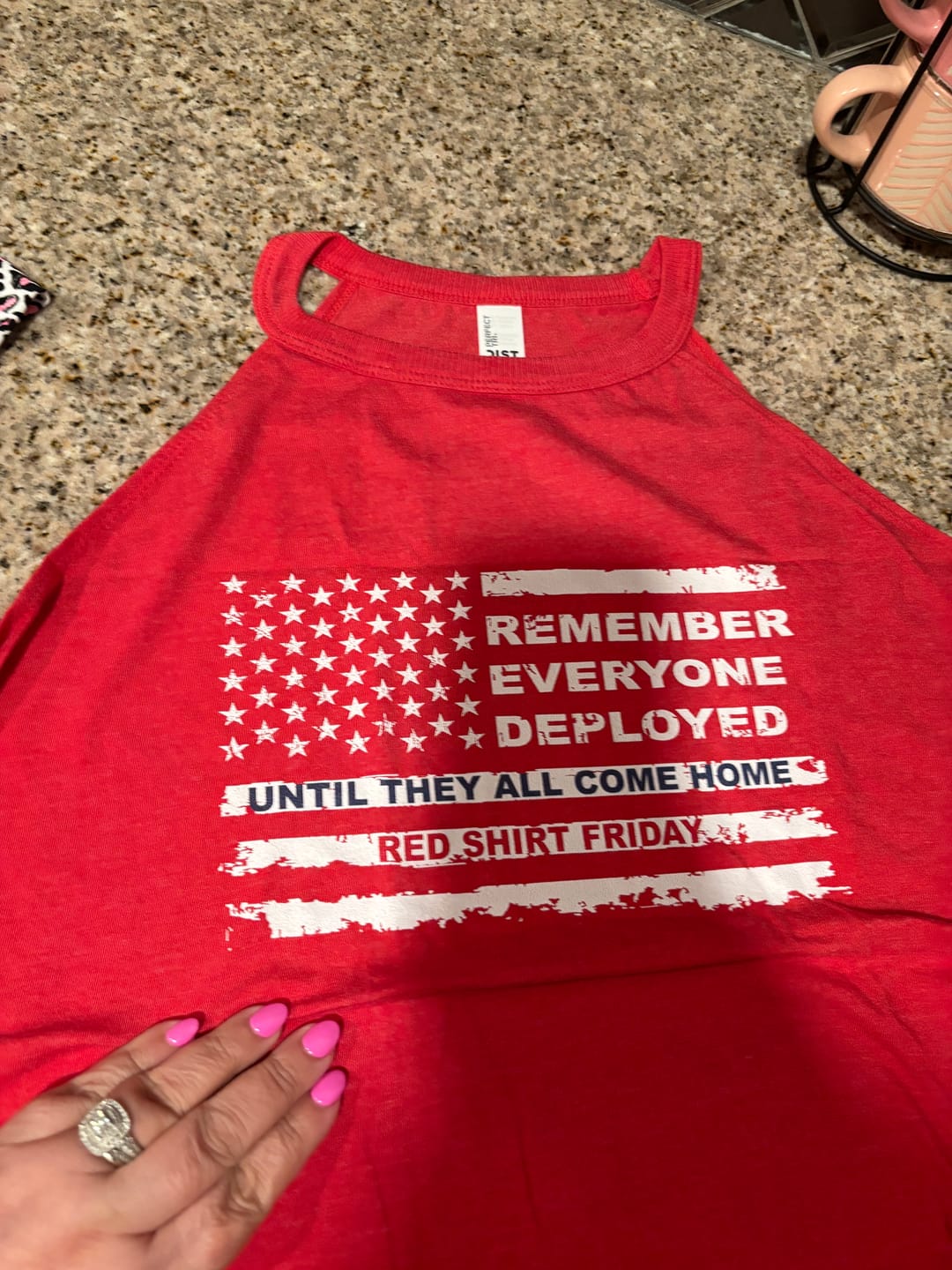 Customer photo review of Until They Come Home Rocker Tank
