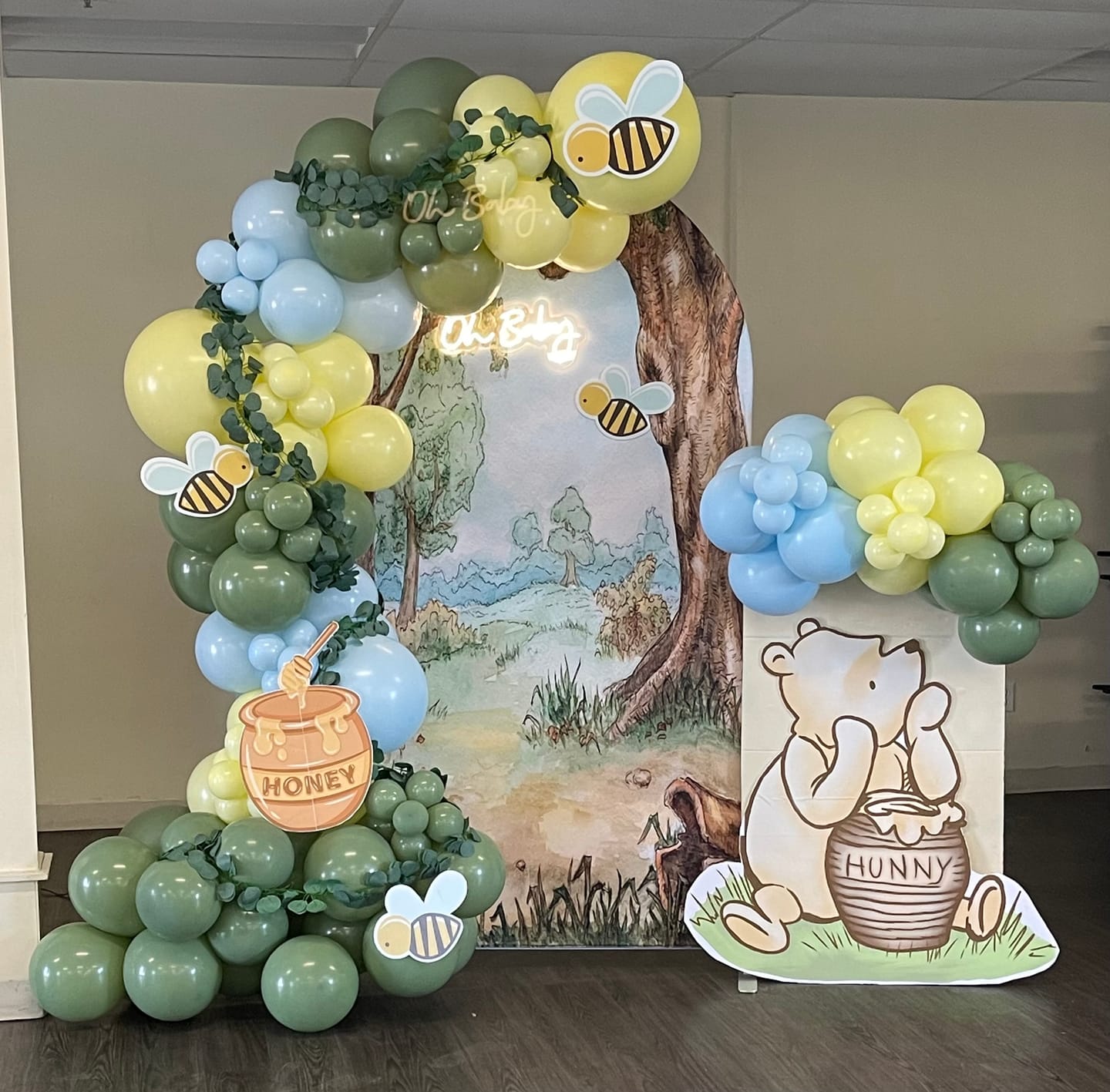 Customer photo review of Customization Birthday Wedding Baby Shower Bridal Decade Party Arch Backdrop Wall Cloth Cover