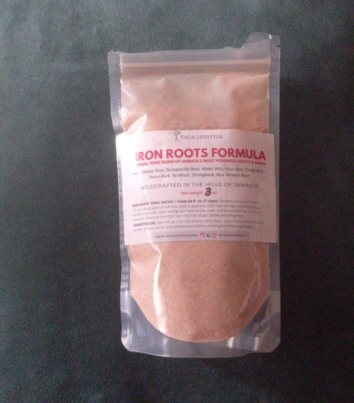 Customer photo review of Iron Lion Powder | Jamaican Roots Tonic Supplement with Sarsaparilla, Chaney Root (Cocolmeca), Strongback, Allman Strength