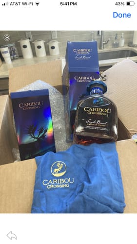 Customer photo review of Caribou Crossing Single Barrel Canadian Whisky (750ml)