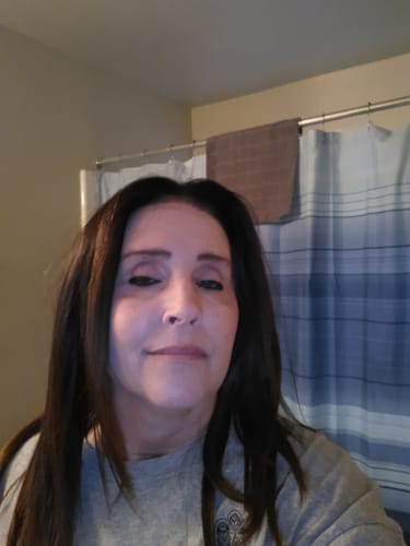 Customer photo review of Outre Airtied Glueless Human Hair Blend 13x6 HD Lace Front Wig - HHB-SLEEK YAKI 20" - 100% Fully Hand-Tied