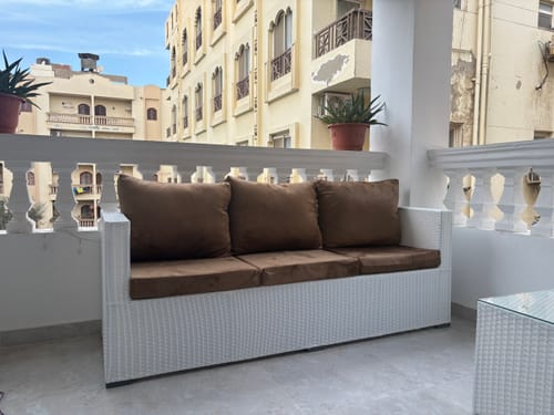 Customer photo review of طقم راتان خارجي كنبة وترابيزة - SAT139