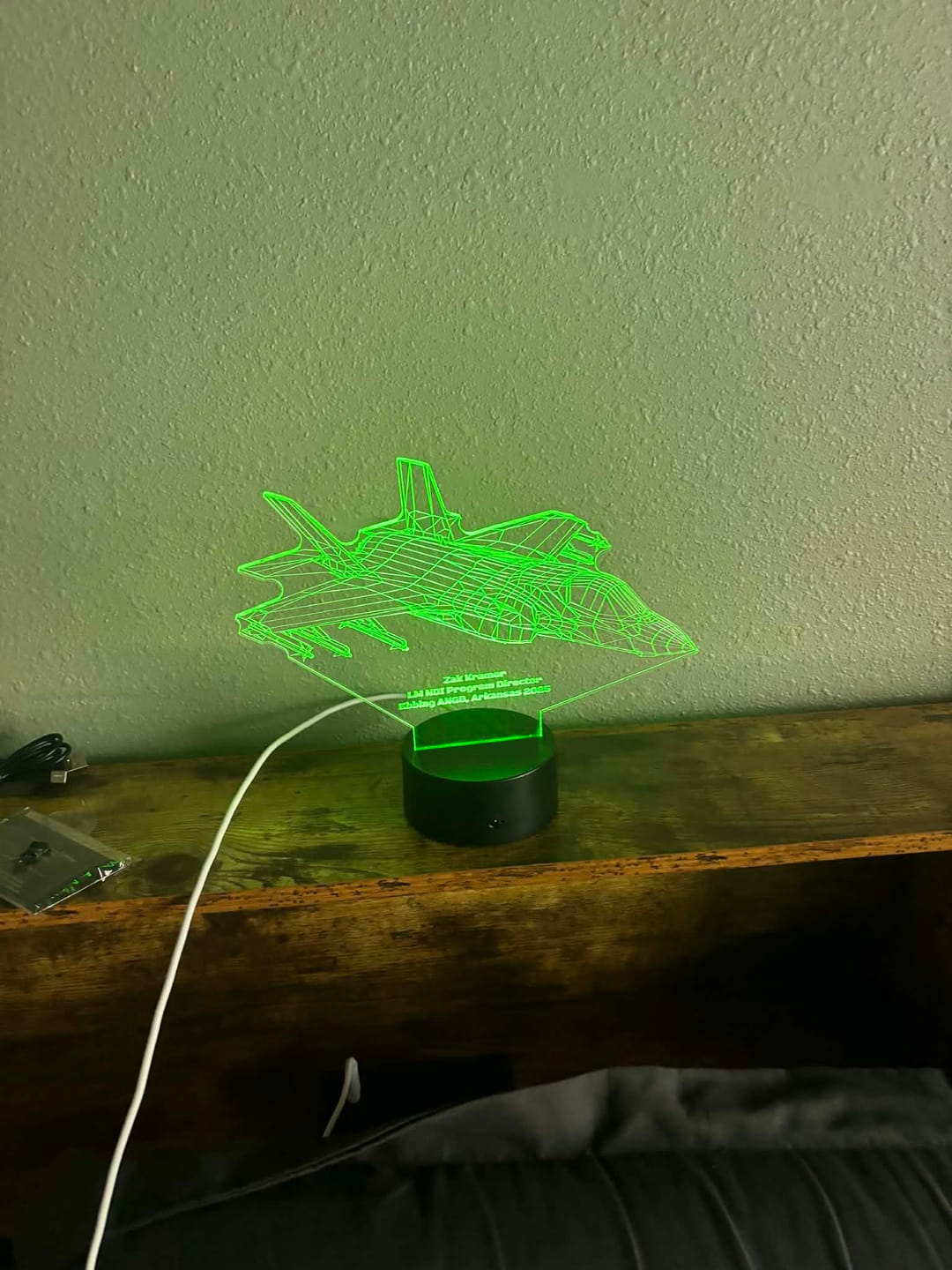 Customer photo review of F-35 Lightning II Multi-Role Fighter Jet - 3D Optical Illusion Lamp
