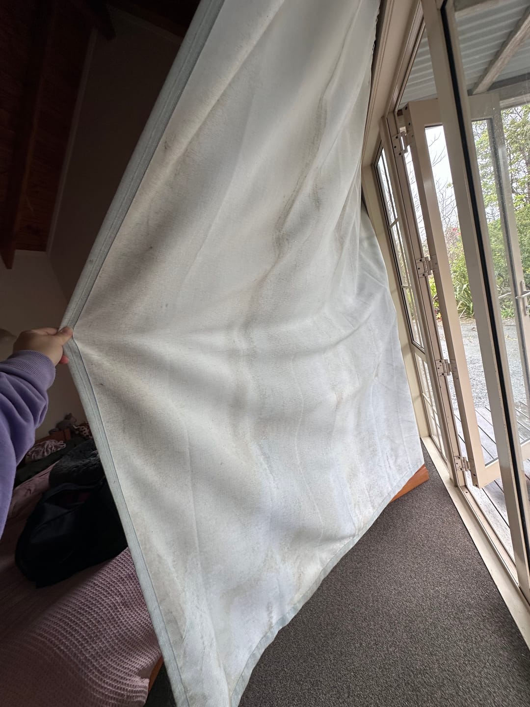 Customer photo review of Curtain Wizard Instant Mould & Mildew Remover