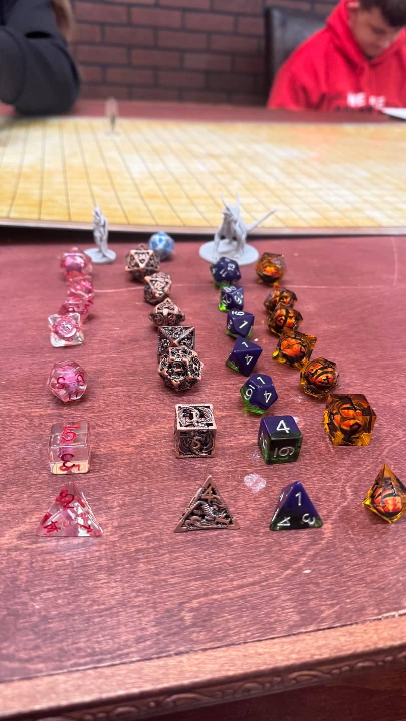 Customer photo review of Flaming Eye Liquid Core Dice Set